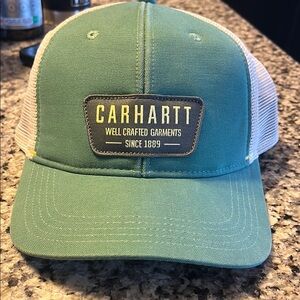 Carhartt Green and Beige Trucker Hat